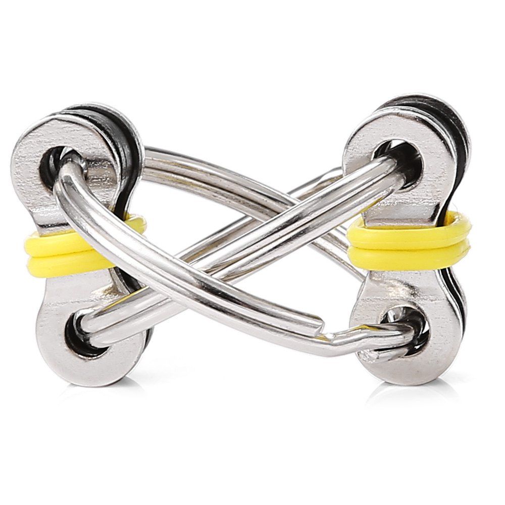 

Chain Puzzle Style Stress Reliever Pressure Reducing Toy for Office Worker, Yellow