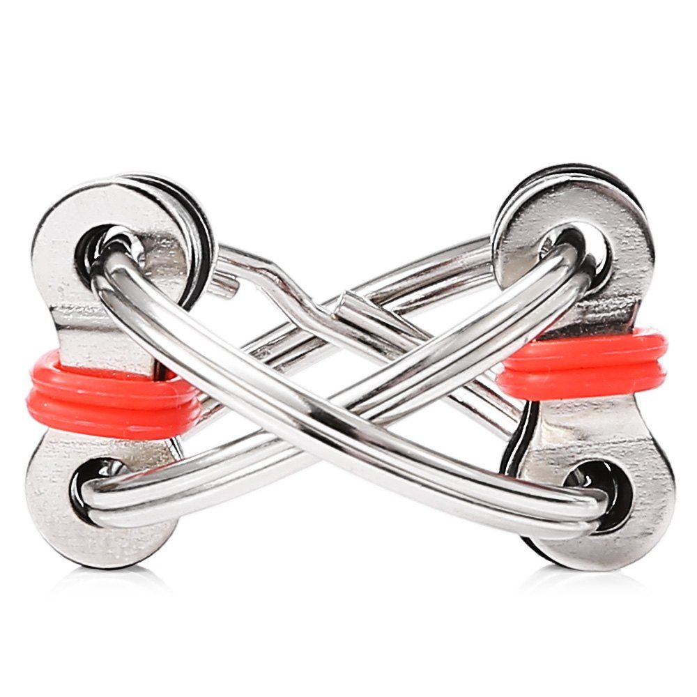 

Chain Puzzle Style Stress Reliever Pressure Reducing Toy for Office Worker, Red