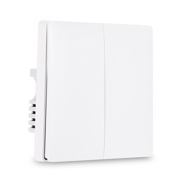 Aqara QBKG03LM Interrupteur Mural à Contrôle de Lumière Intelligent Version ZigBee - Blanc DOUBLE KEY