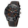 Montre Quartz Analogique en Caoutchouc Mode Sportive - Orange 