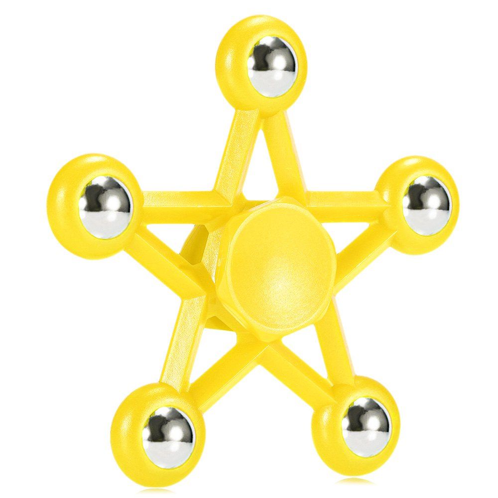 

Five-pointed Star Plastic Hand Spinner Funny Stress Reliever Relaxation Gift, Yellow