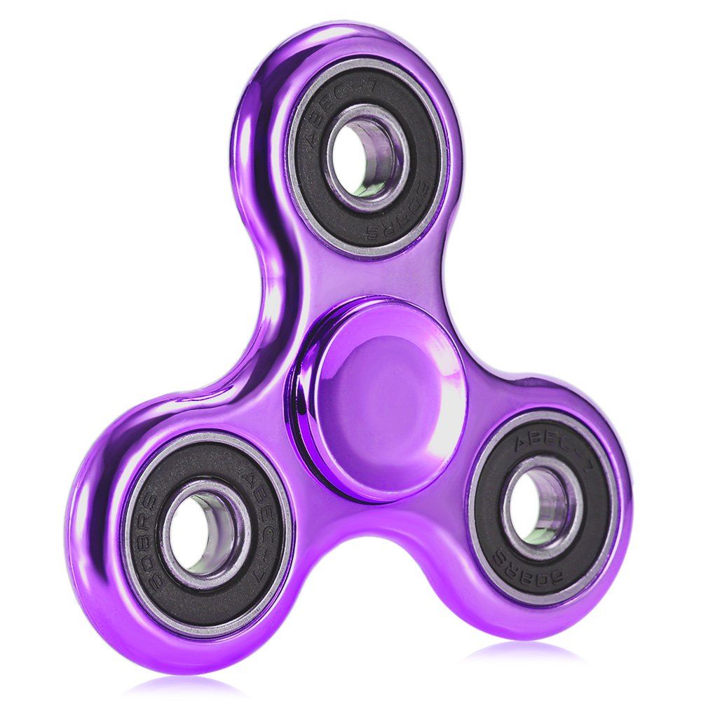 

Electroplated Tri-wing Fidget Spinner Stress Relief Product Adult Fidgeting Toy, Purple