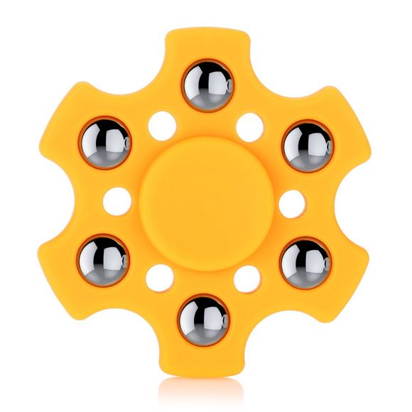 Gyro du Bout des Doigts Hexagonal en ABS Jouet de Décompression  pour Adulte - Orange 