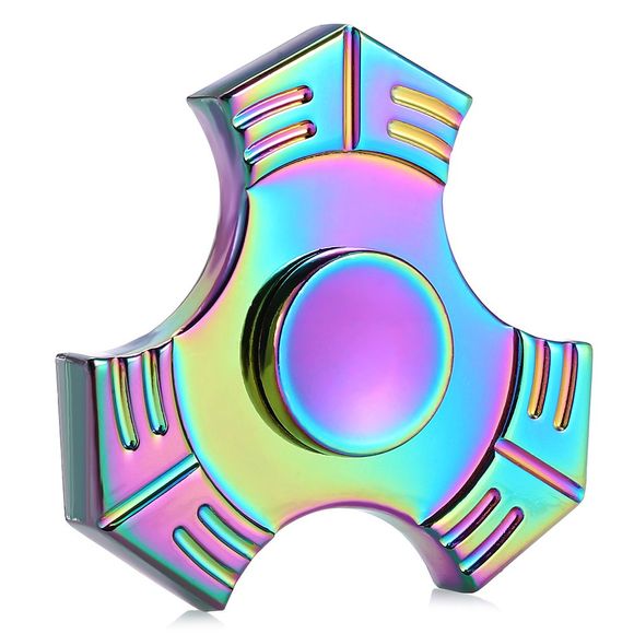 Fidget Spinner en Alliage de Zinc en Trigramme Coloré Produit de Compression Adulte - multicolore 