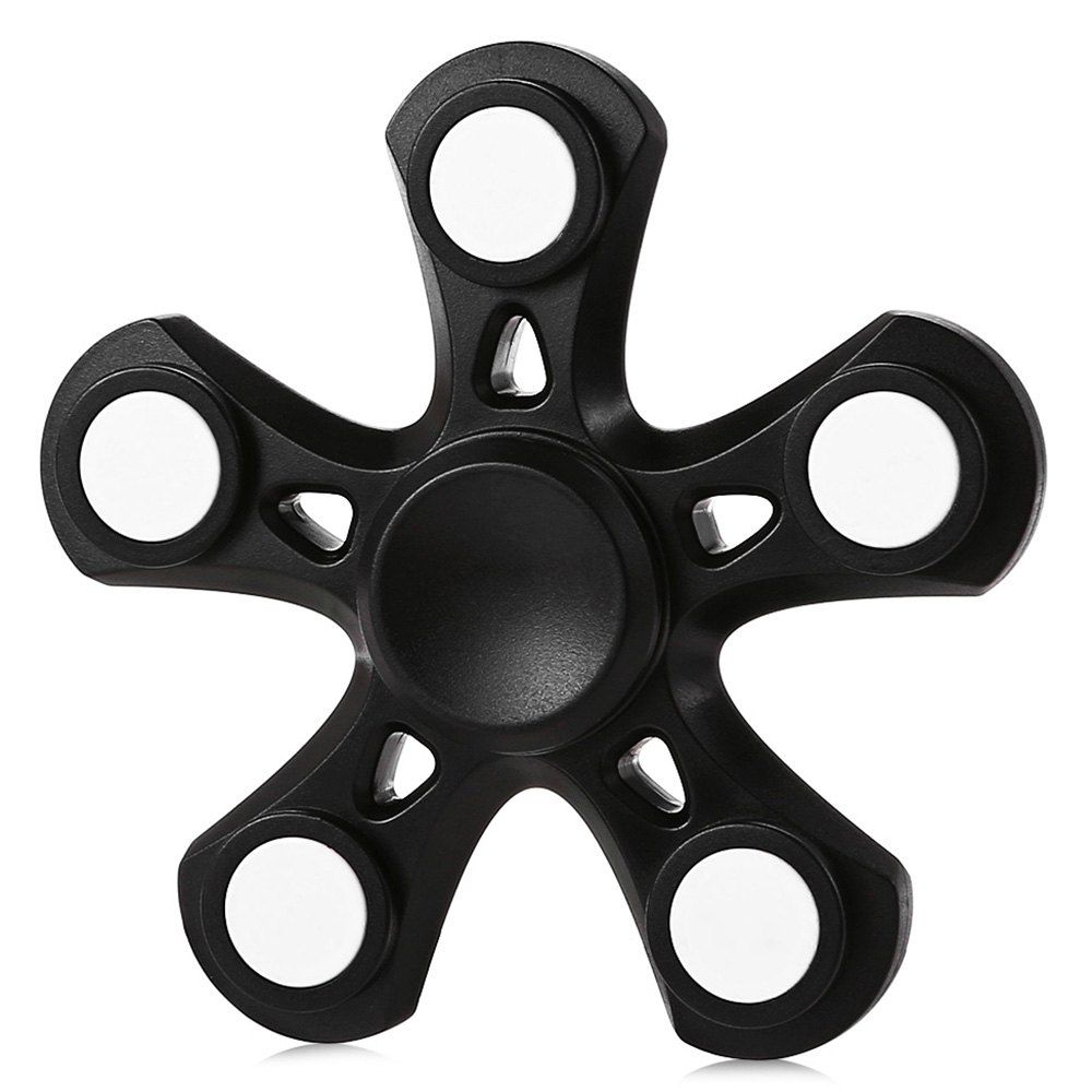 

Five-blade Aluminum Alloy Fidget Spinner with Copper Bearing Stress Relief Product Adult Fidgeting Toy, Black