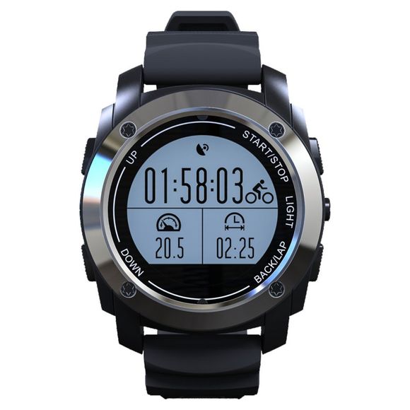 Smartwatch S928 avec Suivi de Fréquence Cardiaque en Temps Réel Pression d'Air Température d'Environnement Hauteur - Argent 