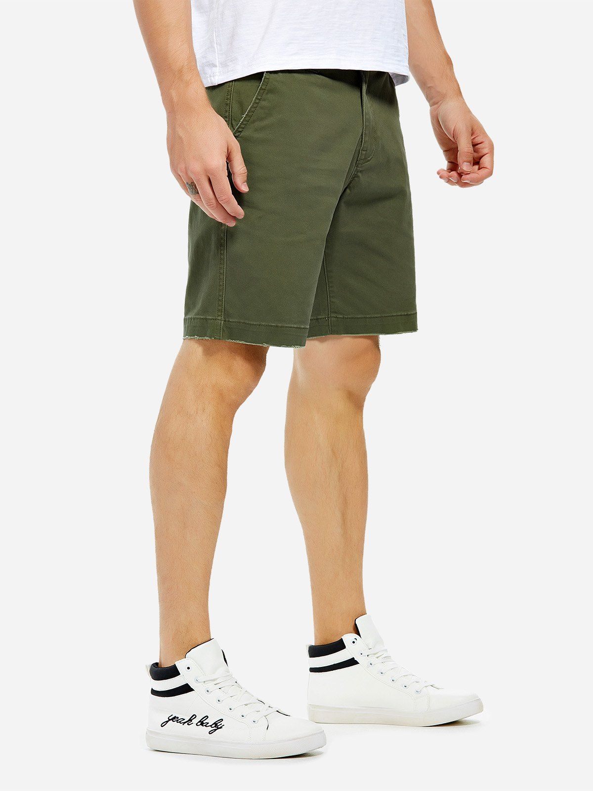 

Knee Length Shorts, Army green