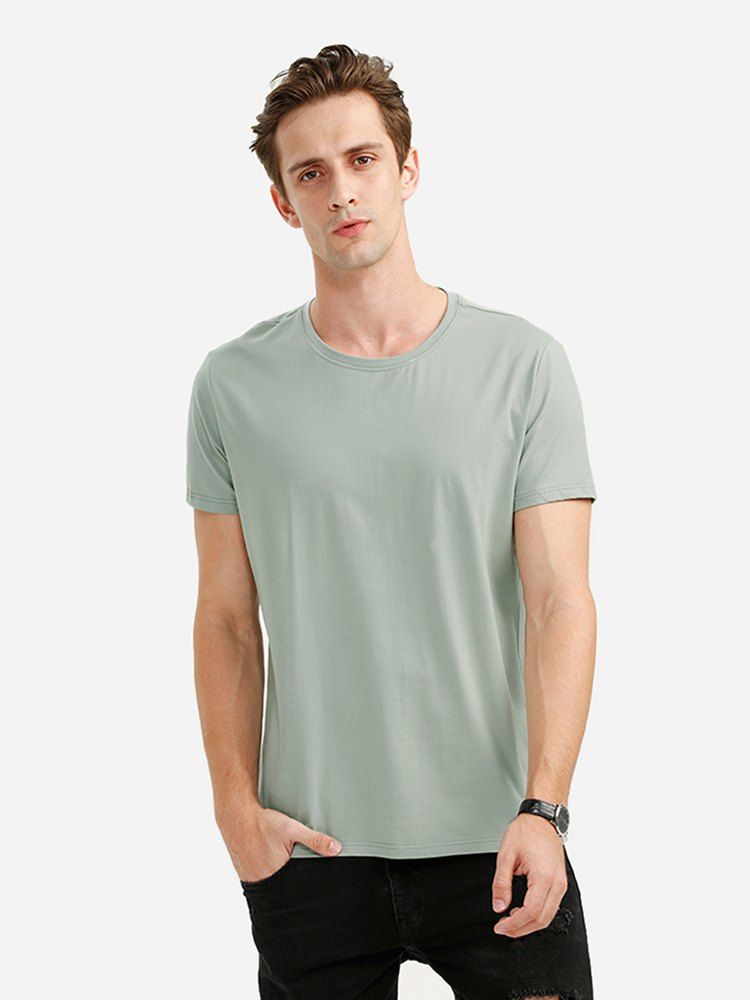 

ZAN.STYLE Round Neck Tee, Green