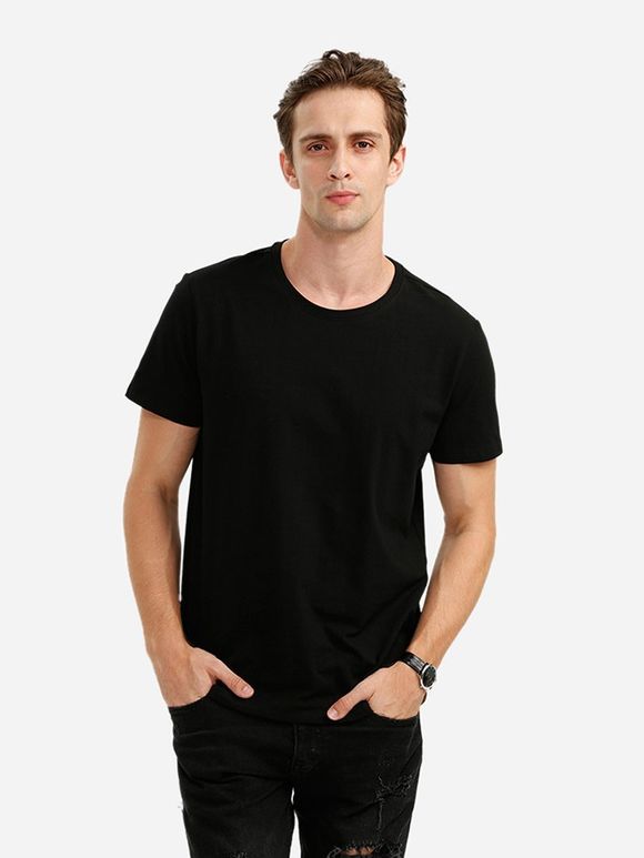 T-Shirt à Col Rond - Noir XL