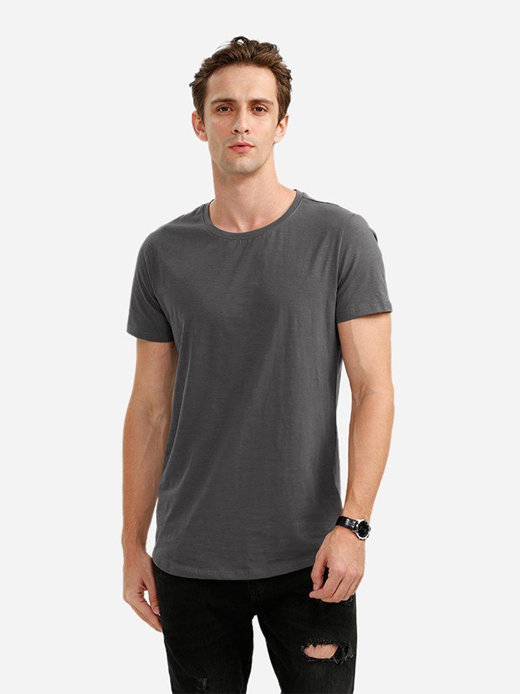 

ZAN.STYLE Round Neck T Shirt, Gray