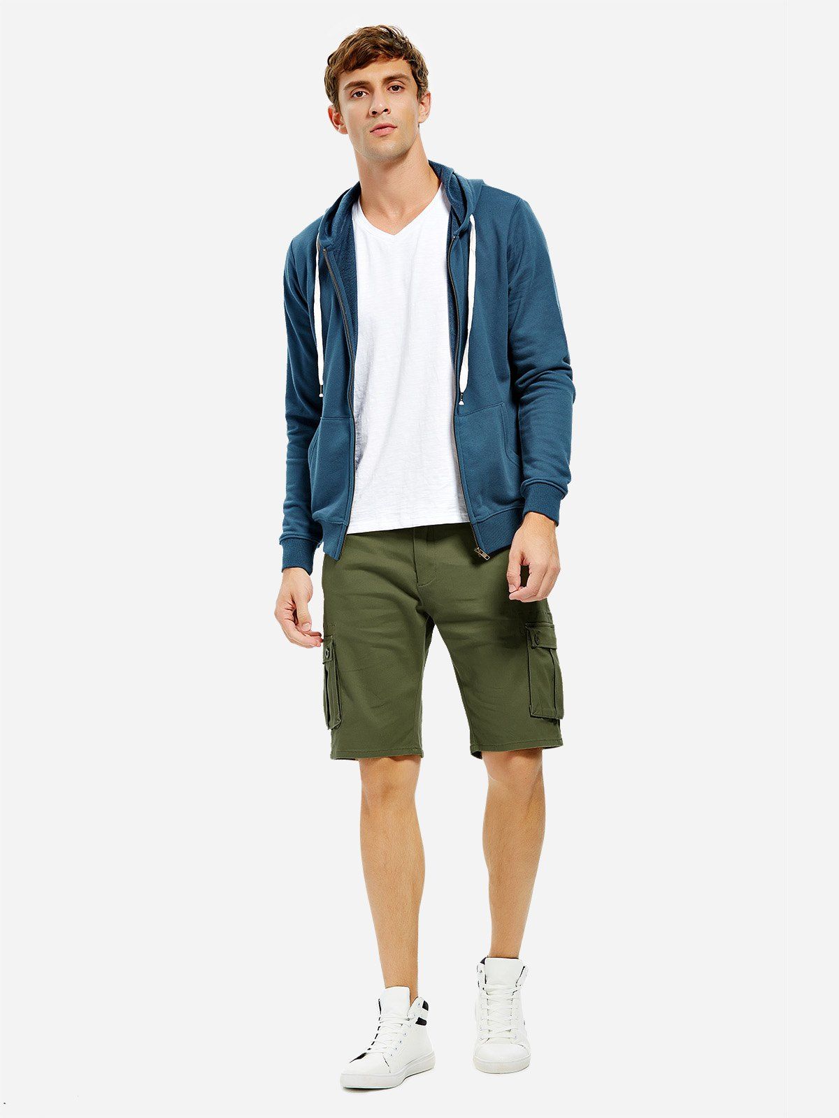 

Zip Up Hooded Sweatshirt, Blue
