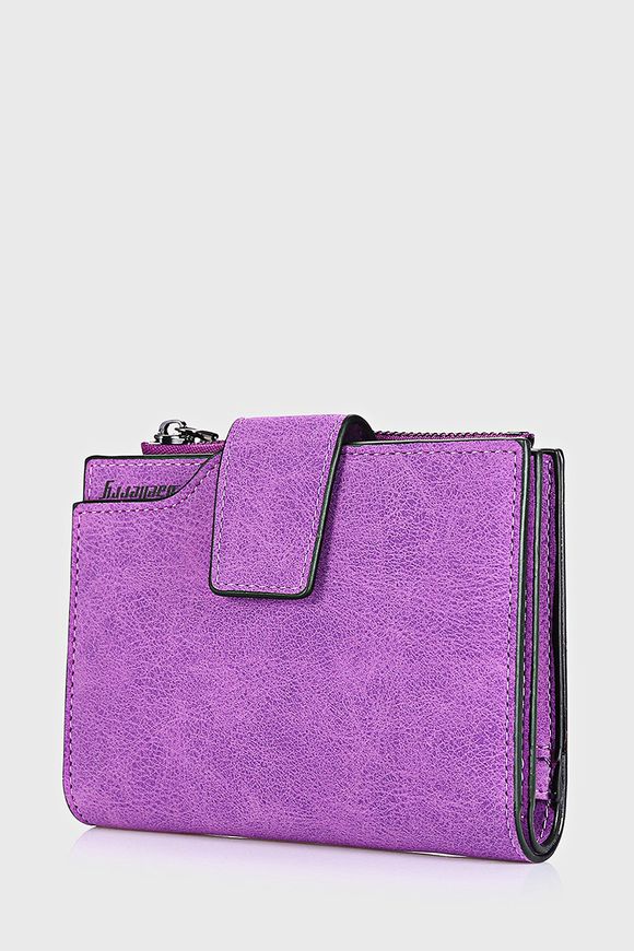 BAELLERRY Portefeuille en Cuir  PU Portefeuille Tri-Volet pour Femme - Pourpre 