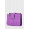 BAELLERRY Portefeuille en Cuir  PU Portefeuille Tri-Volet pour Femme - Pourpre 