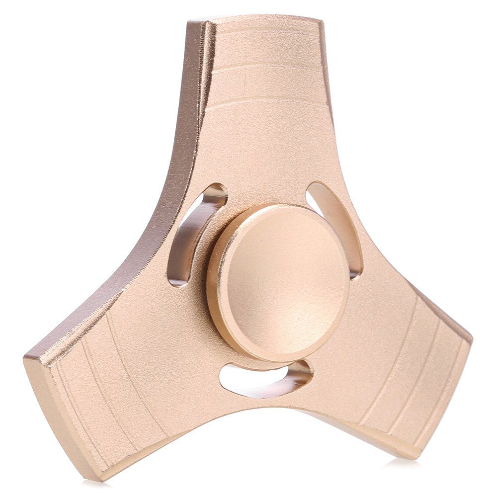 

Aluminum Alloy Gyro Tri Fidget Spinner Stress Reliever Pressure Reducing Toy for Office Worker, Golden
