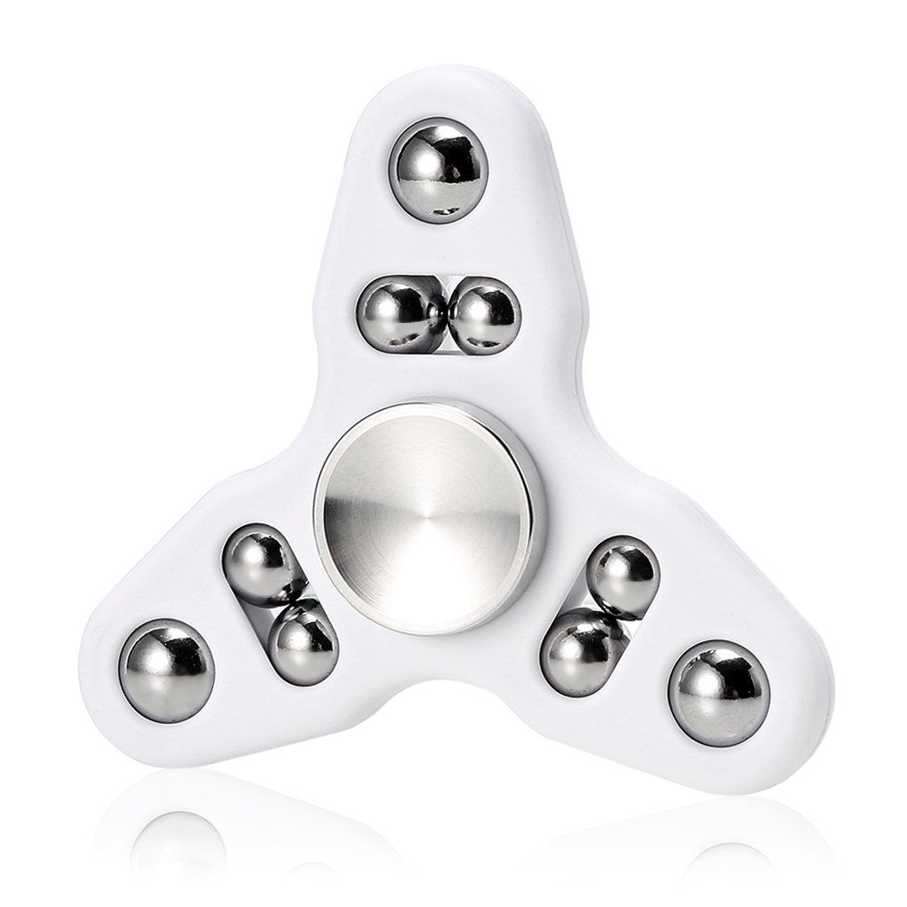 

Triangle Gyro Tri Fidget Spinner Stress Reliever Pressure Reducing Toy for Office Worker, White