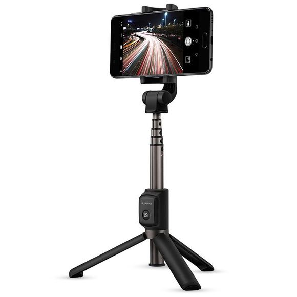 Original HUAWEI Bluetooth Wireless Tripod Mount Holder Selfie Stick Camera Shutter - BLACK 