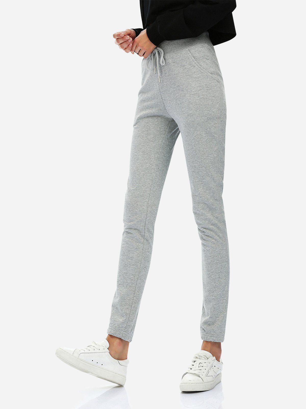 

ZAN.STYLE Drawstring Sweatpants, Heather gray
