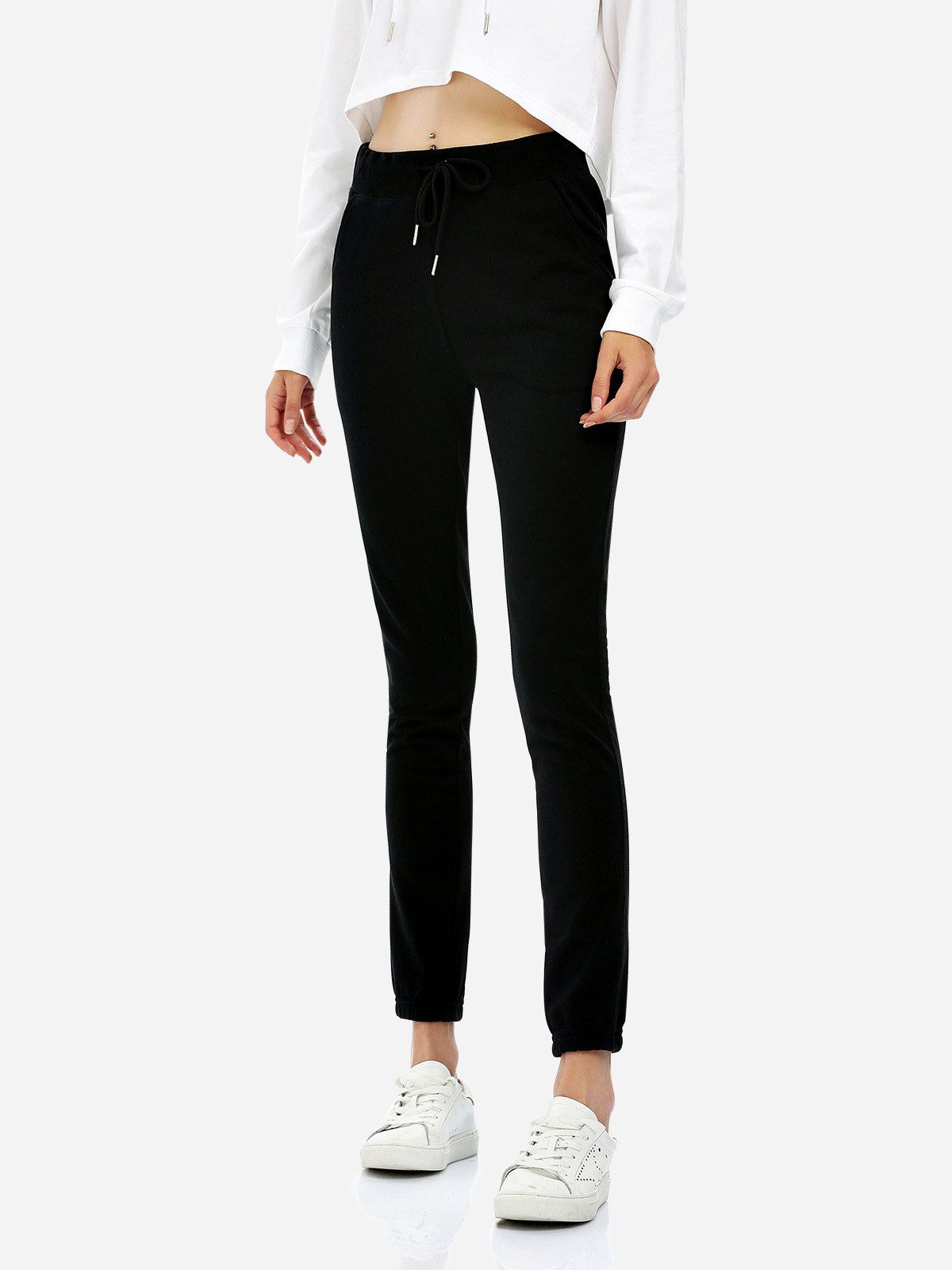 

ZAN.STYLE Drawstring Sweatpants, Black