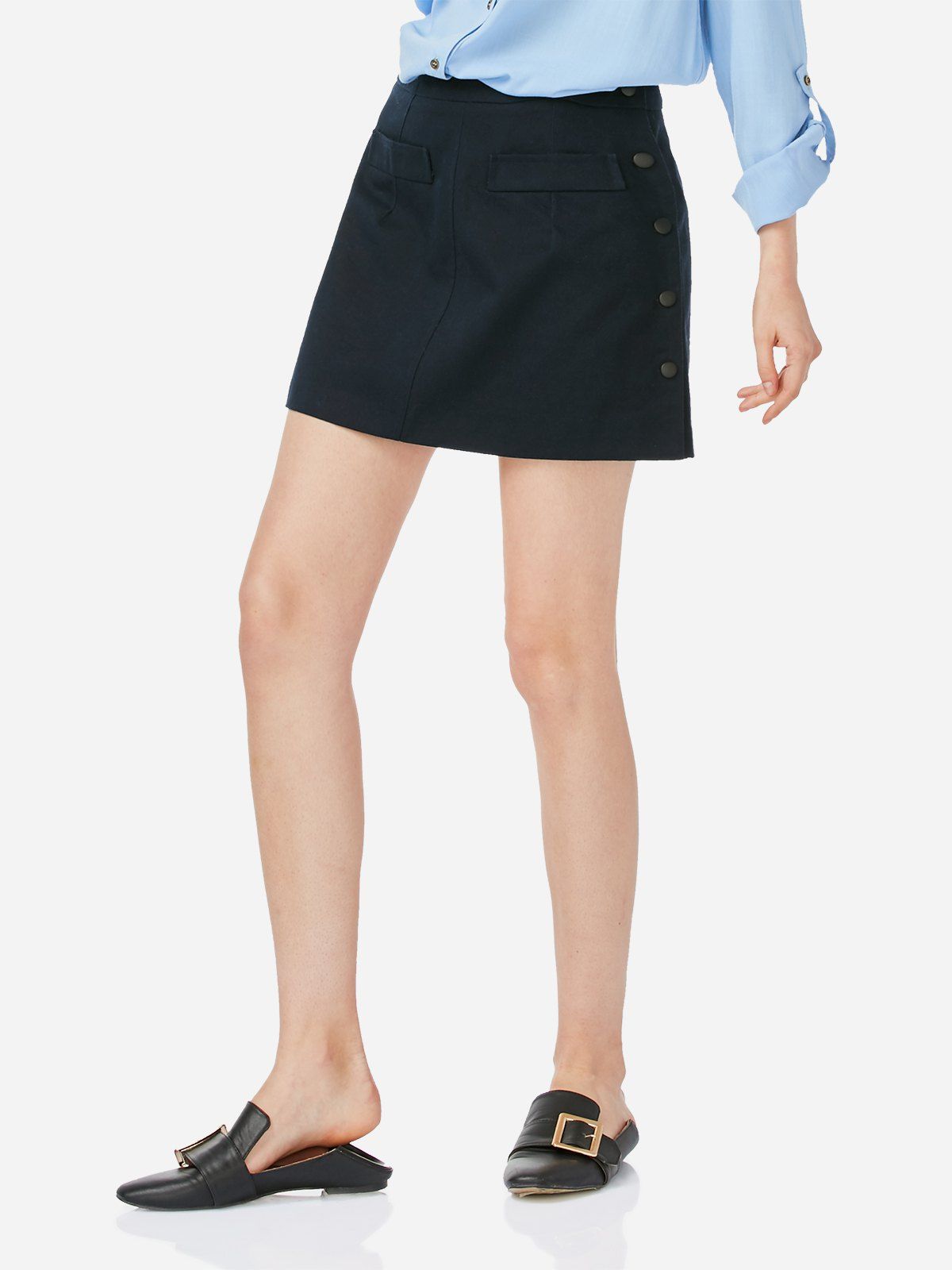 

A-line Skirt, Navy blue