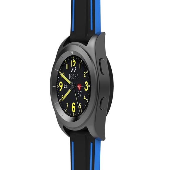 NO.1 G6 Bluetooth 4,0 Smartwatch Moniteur de Fréquence Cardiaque PSG 380mAh Batterie à Grande Capacité Economie d'Energie Intelligente - Noir TPU STRAP