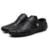 Chaussures en Cuir Véritable Semelles Souples en Caoutchouc - Noir 42