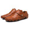 Chaussures en Cuir Véritable Semelles Souples en Caoutchouc - Brun 41