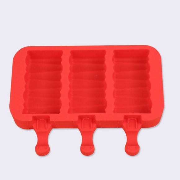 Silicone Mini Pops Machine à glaçons avec autocollants - Rouge 