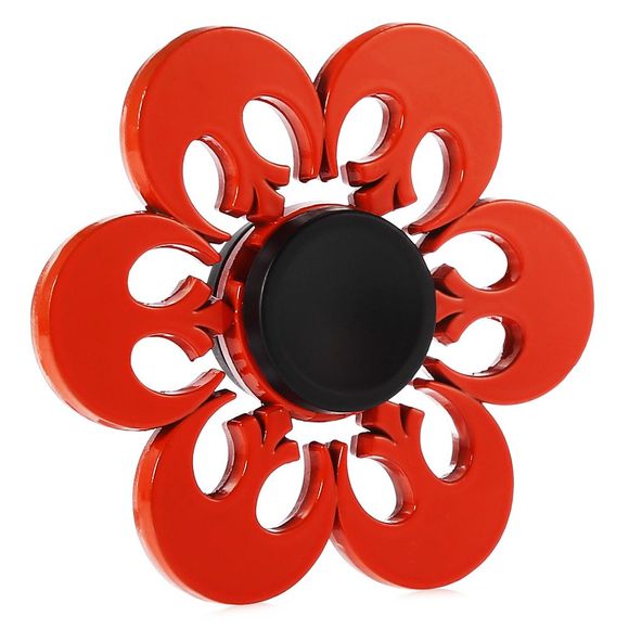 Six-petal Skull Flower Alloy Fidget Spinner Funny Stress Reliever Fidgeting Toy pour adultes - Orange 