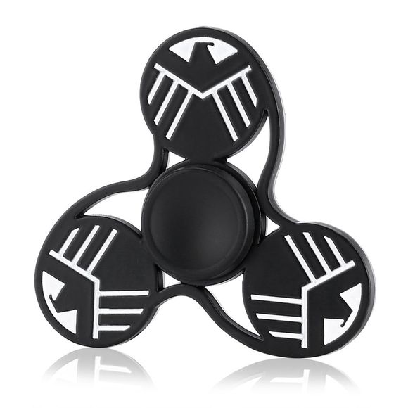 Tri-lame Eagle Pattern Alliage Fidget Spinner Funny Stress Reliever Adult Fidgeting Toy - Blanc Noir 