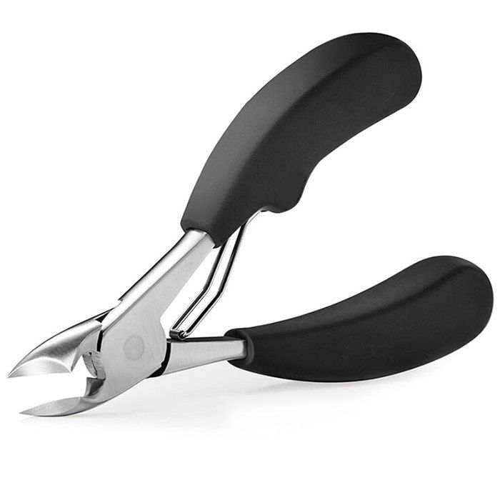 

Stainless Steel Ingrown Toenails Nipper Clipper Dual-spring Precision Cutter Nail Trimmer Thick Pedicure Tool, Black