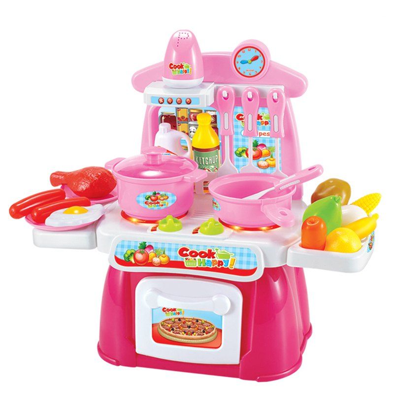 

Creative Kitchen Accessories Mini Cooking Toy Set for Children, Pink