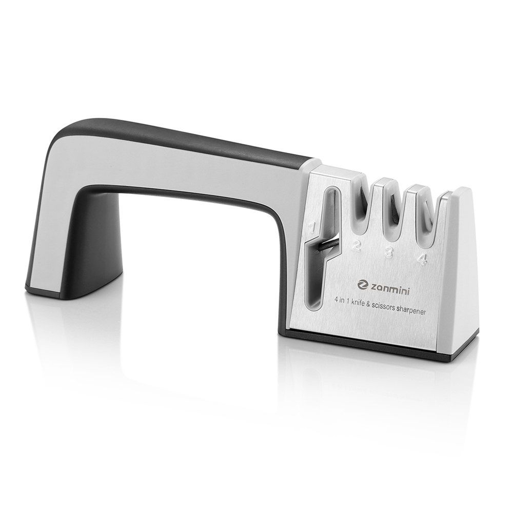 

zanmini ZKS04 4 in 1 Knife Sharpener, Black grey
