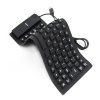 Portable Wired Silent 85-key USB Silicone Roll-up Keyboard - BLACK 