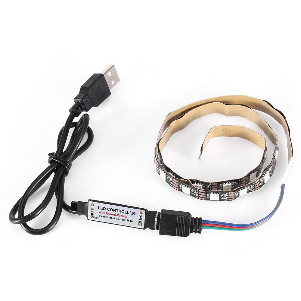 

Practical USB Power Supply 50CM 2.2W RGB Light LED Strip Lamp DC5V for TV Background Lighting