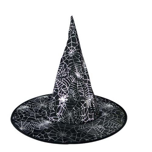 

Halloween Decoration Witch Triangle Shape Hat, White and black