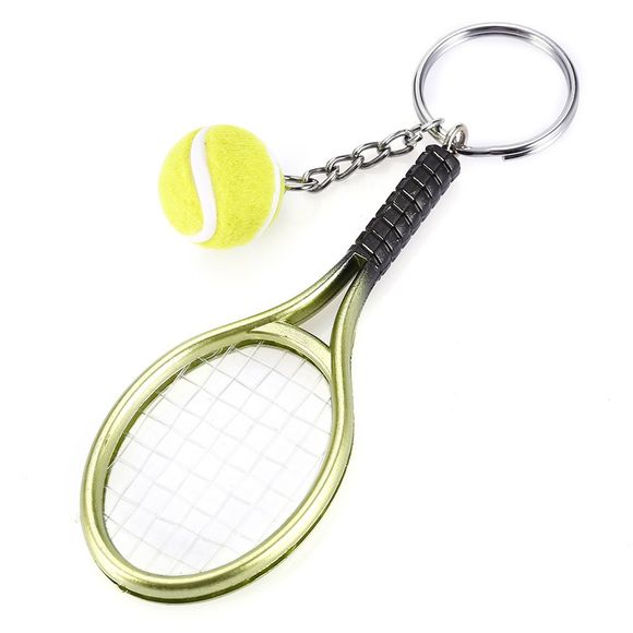 Porte-clés de Tennis Raquette Pendentif Style Jeune Populaire Créatif - Vert clair 