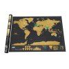 Creative Deluxe Edition Erasable World Map Wall Sticker for Home Decoration - BLACK GOLD 