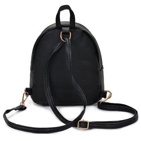 2019 Cute Solid Color Mini Backpack for Women In BLACK | www.strongerinc.org