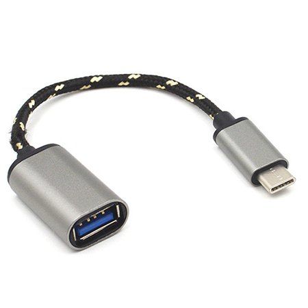 

Type-C OTG Male to USB 2.0 Female OTG Adapter, Black