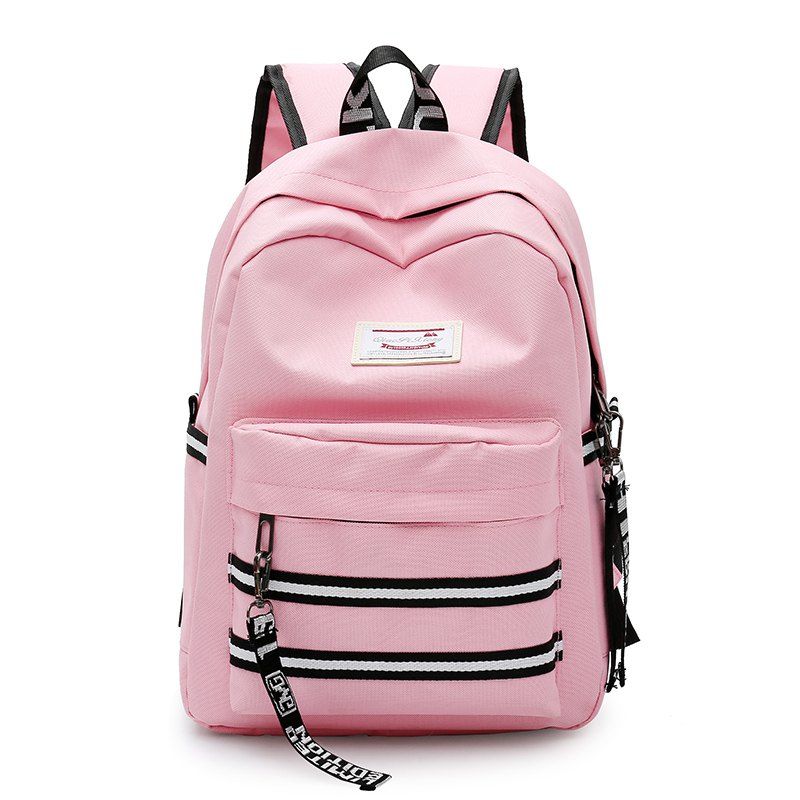 [17% OFF] 2021 Trendy Nylon Laptop Backpack For Women In PINK | DressLily