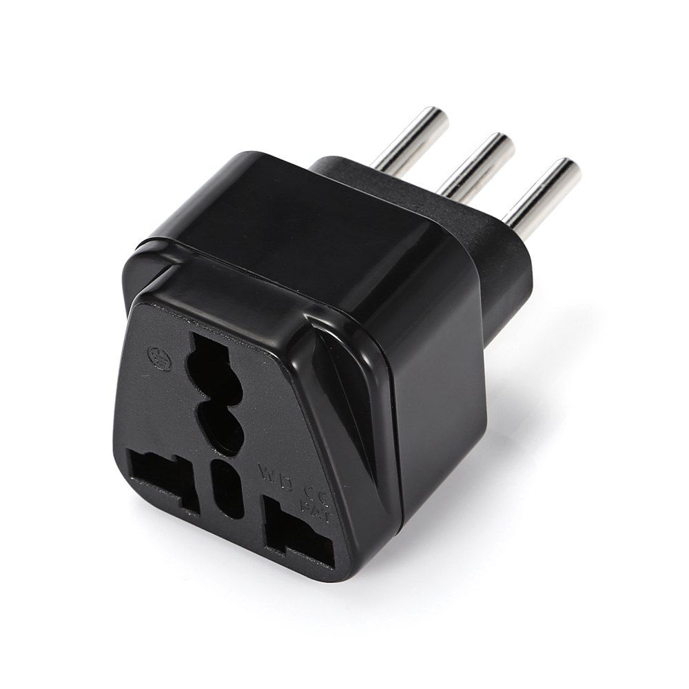 

Universal Plug Travel Adapter Type L for Italy, Black