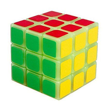YJ 57mm 3 x 3 x 3 Fluorescence Lisse Vitesse Magic Cube Puzzle Jouet - Bright Vert 