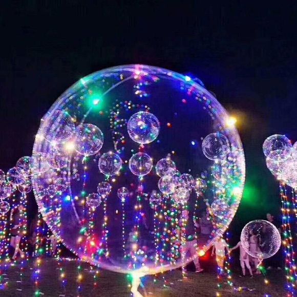 Guirlande Lumineuse à LED de Ballon Bobo Alimentée par Batterie pour Décor de Fête de Noël - RGB 3 X AA BATTERY POWERED