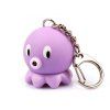 Porte-Clés Design Dessin Animé Octopus avec Lumière Voix Jouet Cadeau de Décoration - Pourpre 