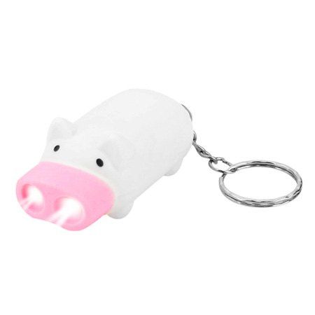 

Mini Pig 2 Leds Emergency Flashlight Key Chain- White