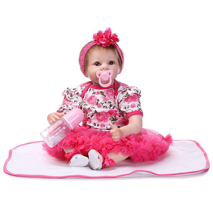 

NPK Soft Silicone Real Looking Reborn Baby Doll Toy, Colormix