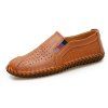 Chaussures Décontractées en Cuir Respirantes Fait à la Main à la Mode pour Homme - Brun 42