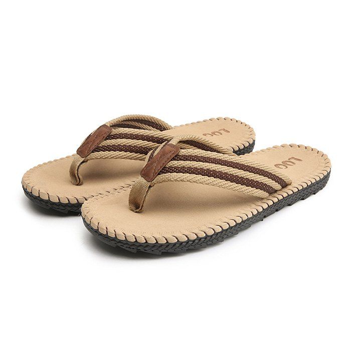 

Men Casual Outdoor Beach Breathable Slippers, Light khaki