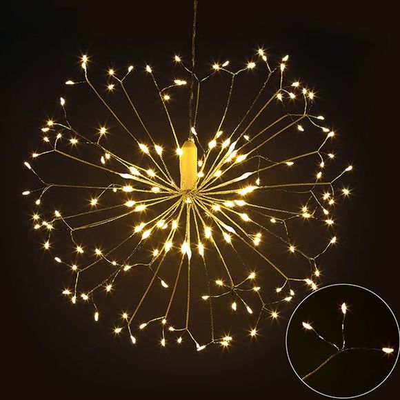 Utorch Lampe de Feu d'Artifice à LED Guirlande Lumineuse à 198 LED Décoration Romantique - Blanc Chaud 
