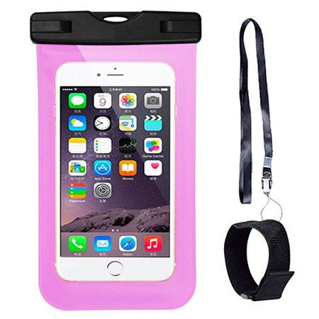 

Touch Screen Mobile Phone Waterproof Case Beach Waterproof Mobile Phone Bag For Huawei / Xiaomi / OPPO / VIVO / Apple, Pink